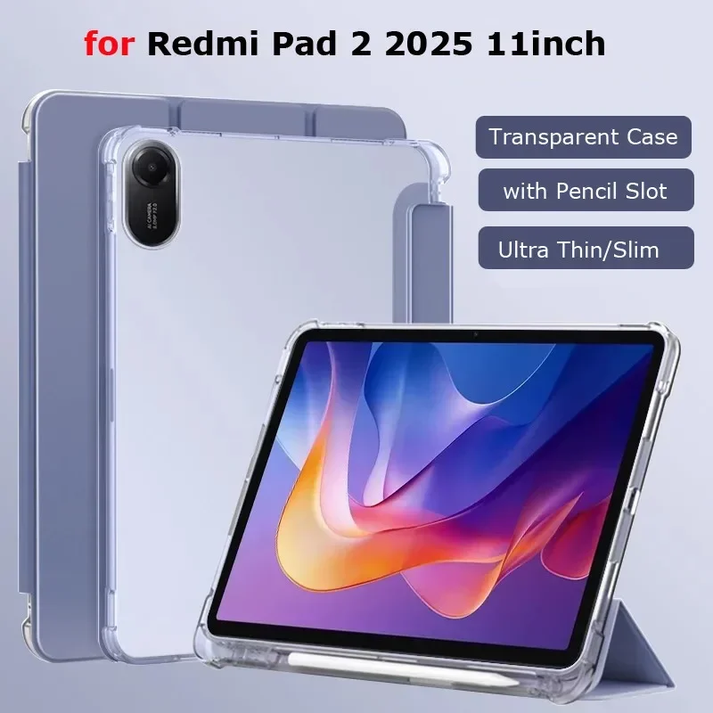 

For Xiaomi Pad 8 7 Pro 11.2 " 5 6 Pro Tablet Soft Silicone Case for Redmi Pad 2 11 Inch 2025 SE 2 11 8.7 " 4G Transparent Funda
