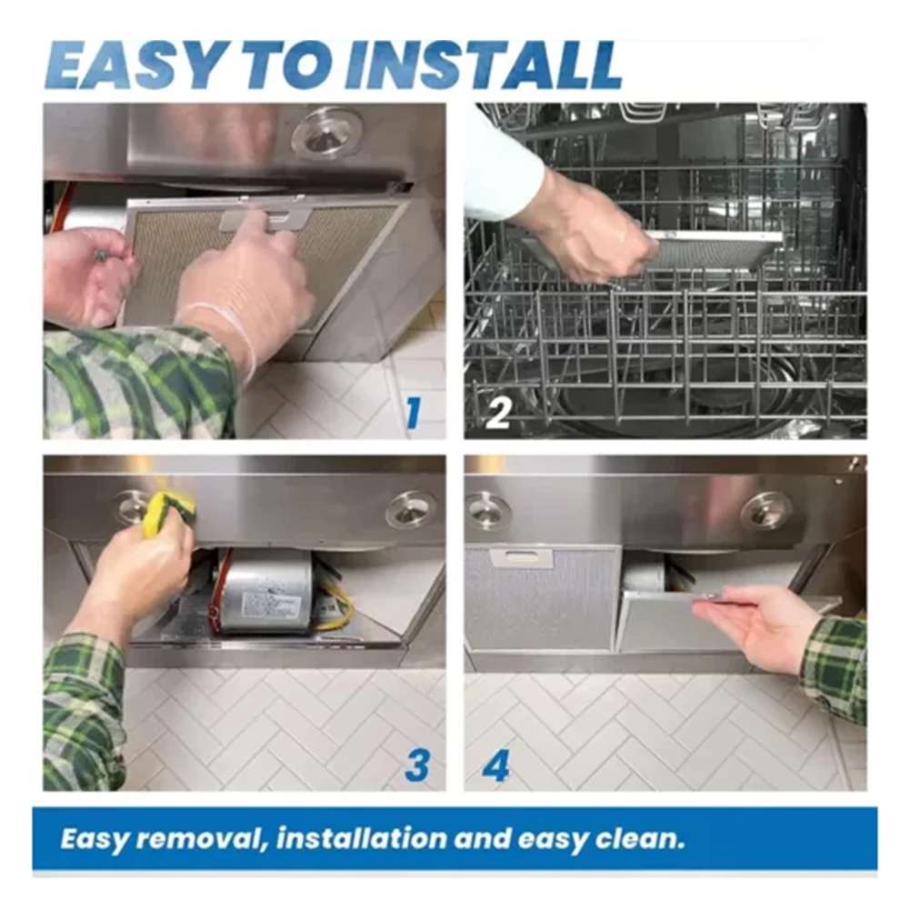 Aluminum Mesh Filters Grease Filters Kitchen Extractor Hoods Optimal Performance Pack Of 3 Regular Replacement