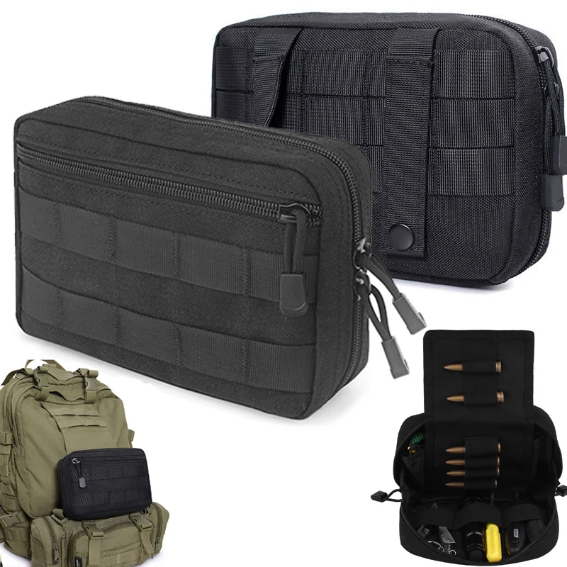 1000D Molle Bag EDC Organizer Pouch for Cartridges Holder Utility Tools Storage Box Outdoor Hunting Climbing Hiking Fanny Pack