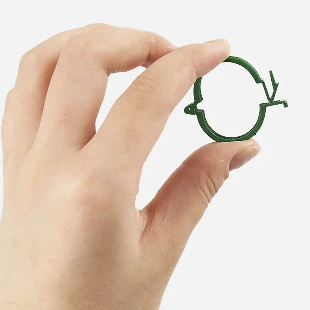 100 Pcs Tomato Stems Clips Support for Bending Climbing Plants Flower Clamp Garden Vine