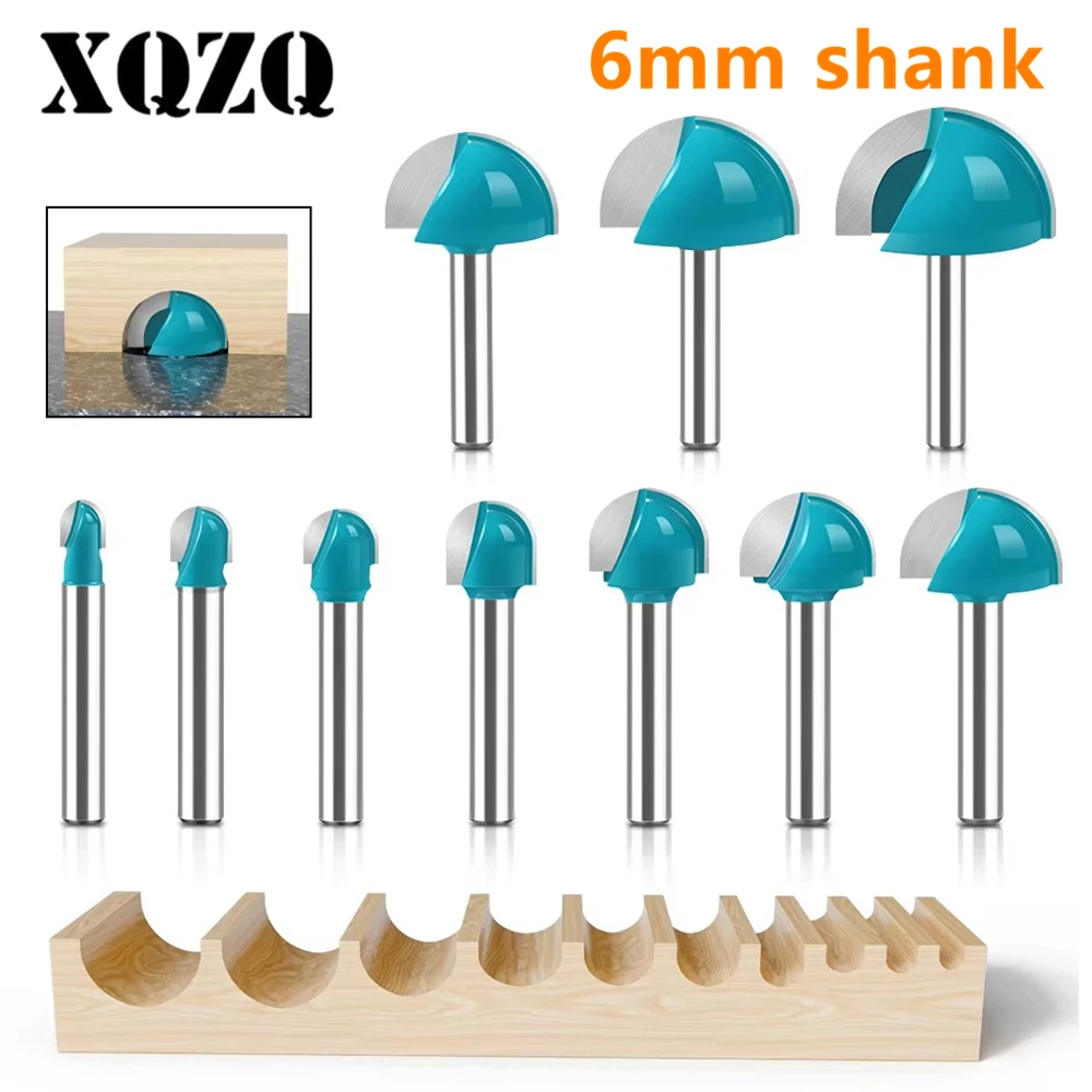 

1 шт., 6 мм, набор фрез с хвостовиком, твердосплавная концевая фреза, инструмент с длинным лезвием, круглая носовая коробка, твердосплавная фреза с ЧПУ с радиусом