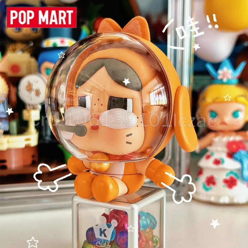 

Оригинальный POP MART Crybaby SPACE CAT ORANGE серии, модная слепая коробка, аниме-модель, кукла, настольные украшения, игрушки, рождественские подарки
