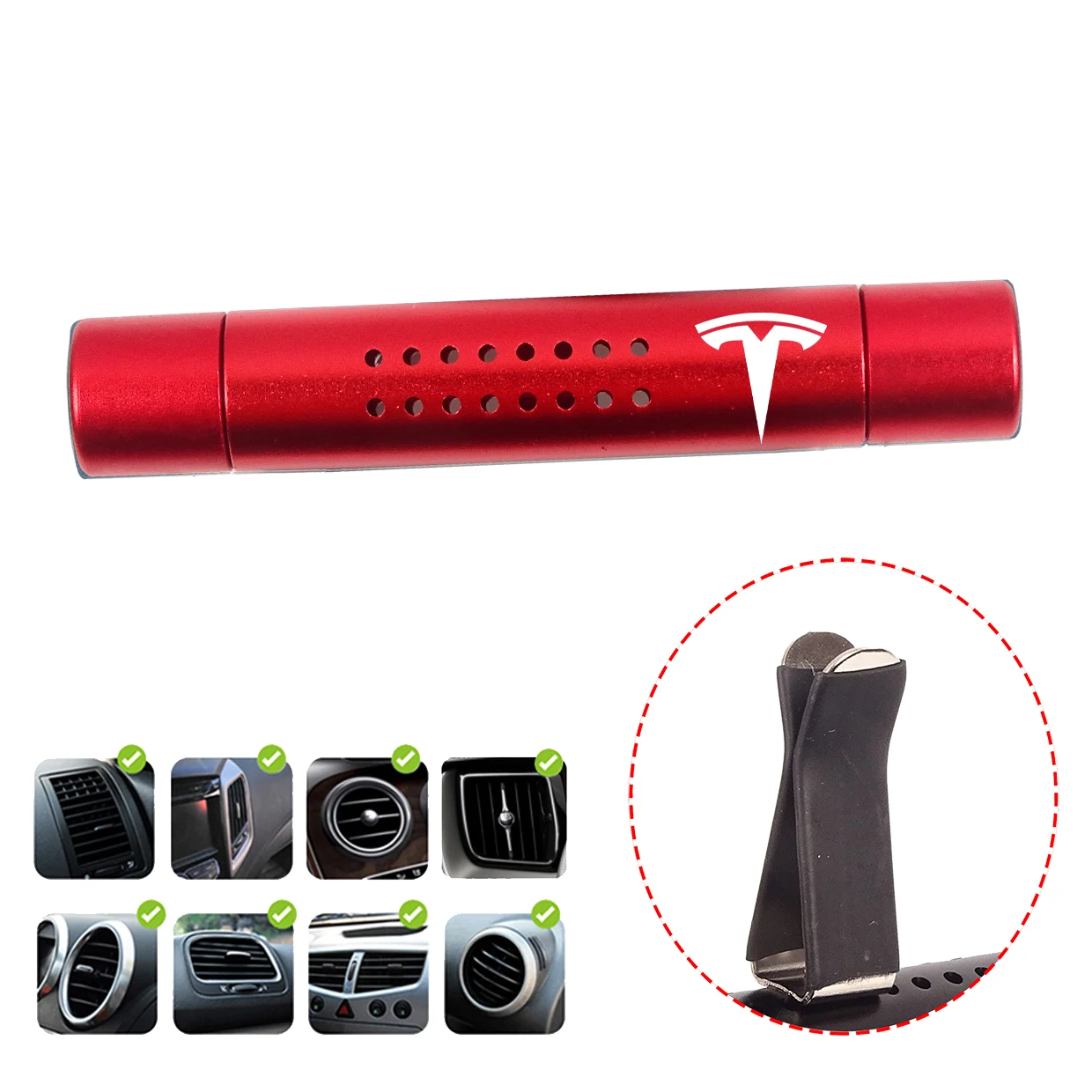 Car Aromatherapy FOR Tesla Roadster model 3 model X model Y Model S space X Car Air Freshener Outlet Aromatherapy Clip Sticks