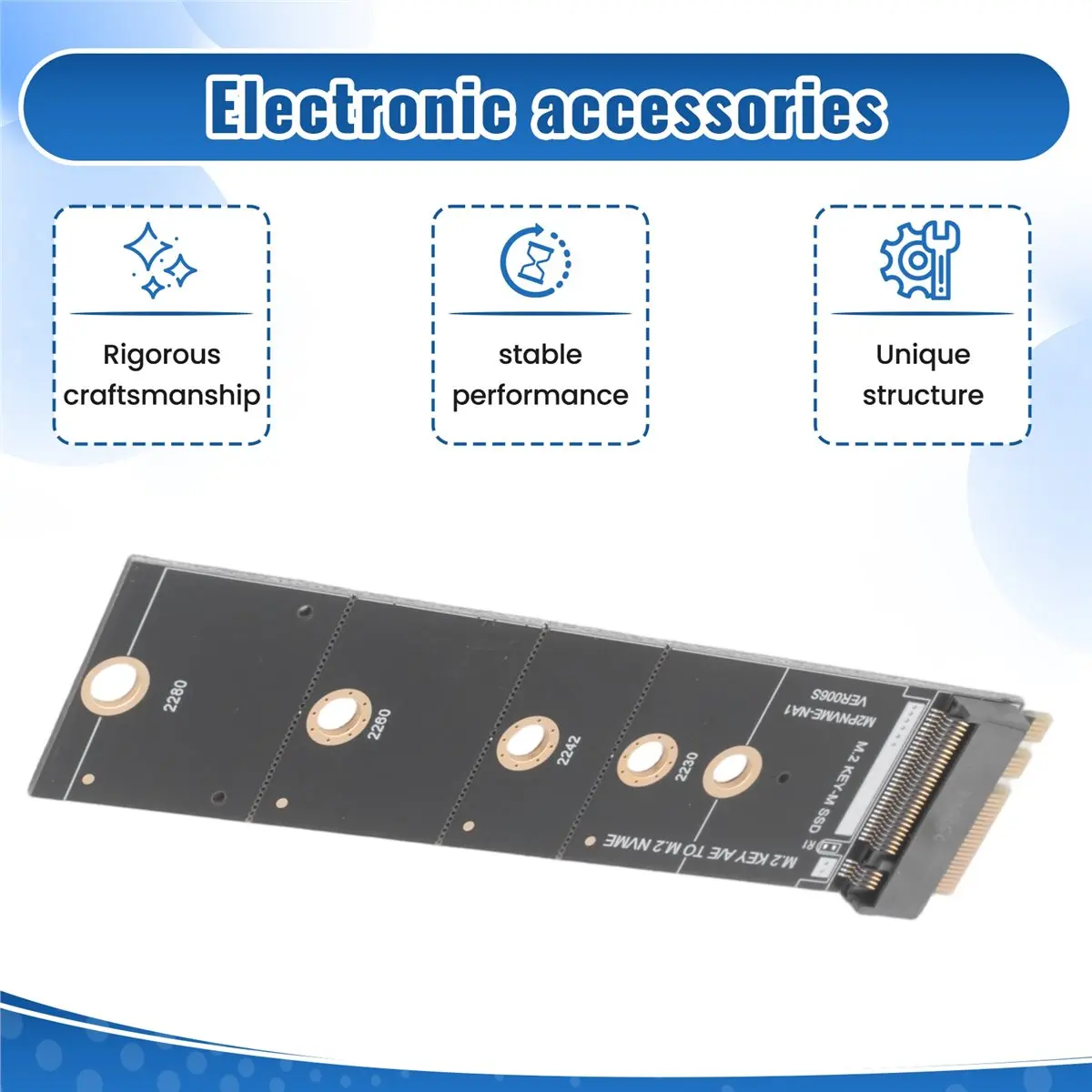 A46U M.2 A+E KEY Slot To M.2 NVME Adapter Card NGFF To KEY-M Expansion Card NVMe PCI Express SSD Port Expansion Adapter
