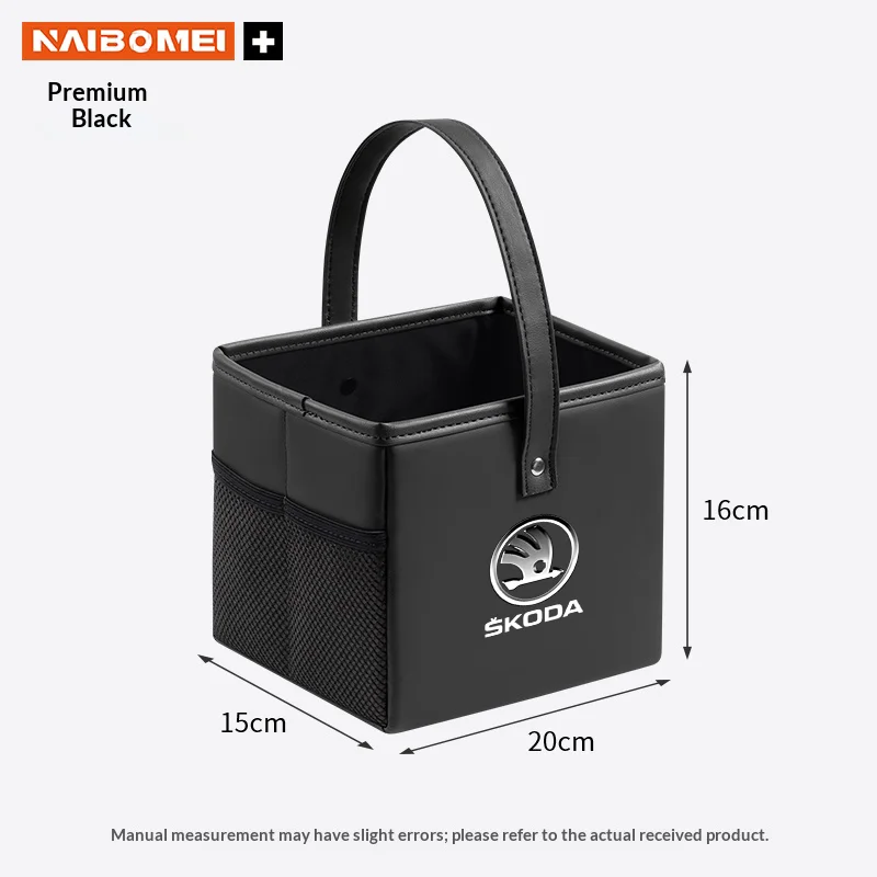 Sac de rangement intérieur pliable en cuir pour voiture, sac de rangement pour coffre de voiture, po