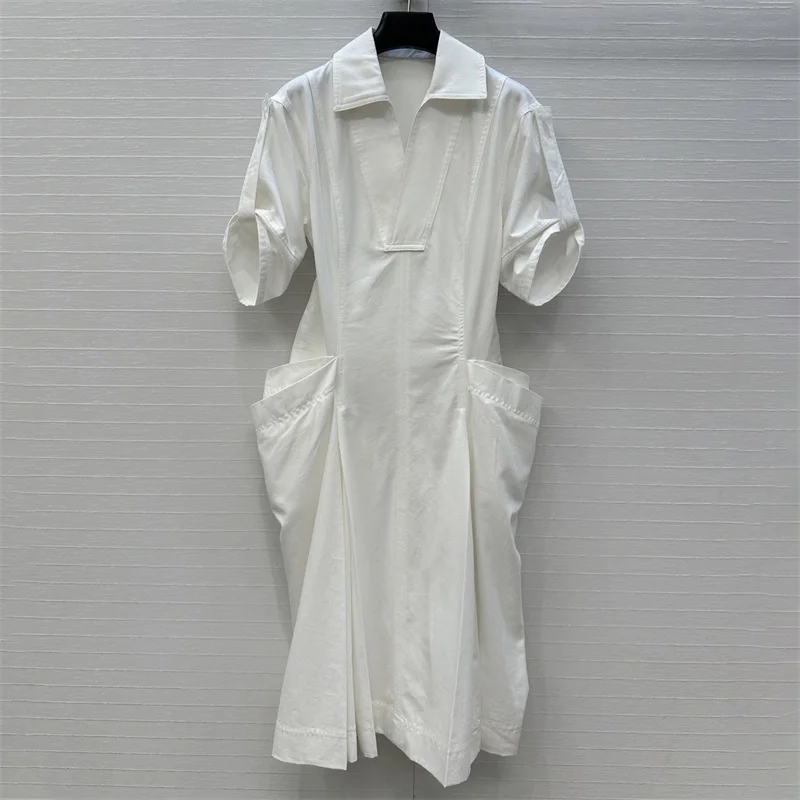 

Женское платье Новое платье миди из смеси хлопка с короткими рукавами на лето 2023 Пояс облегающего кроя с v-образным вырезом длинные платья y2k отпускное платье