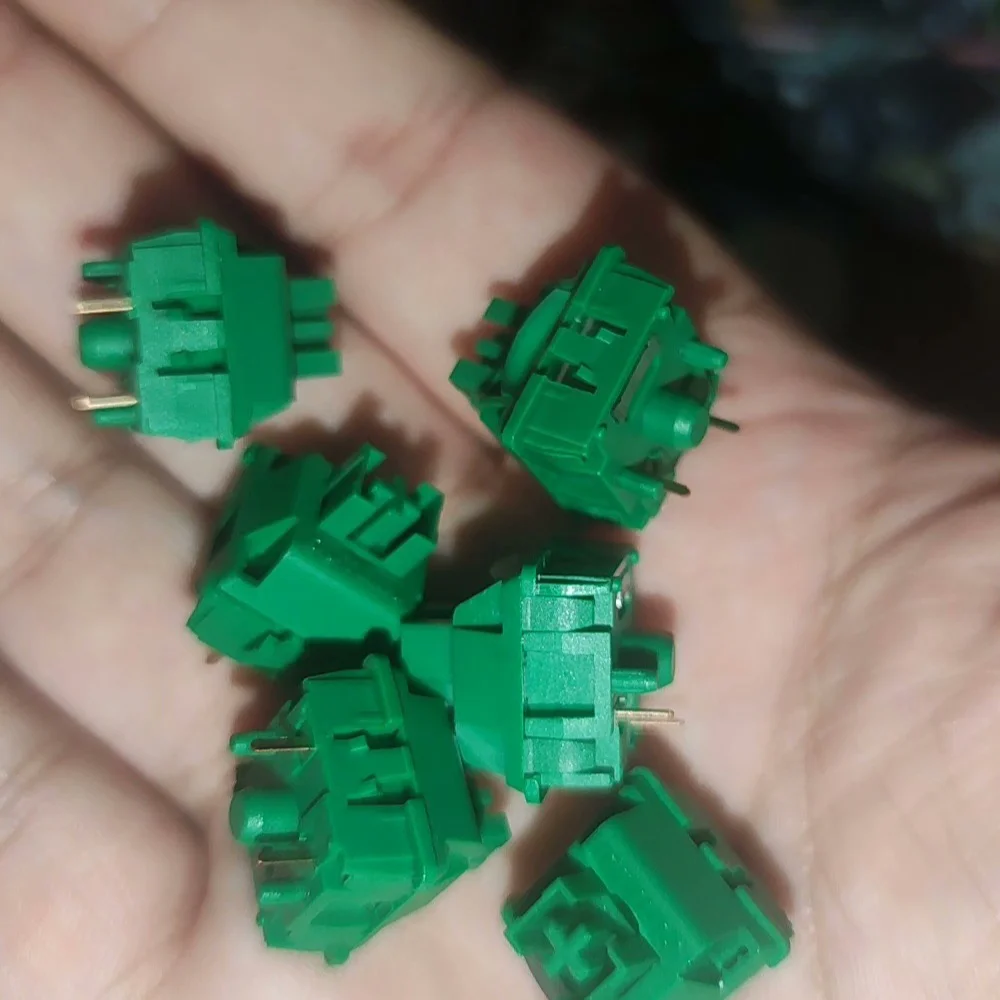 Przełączniki Outemu Banana Green Switch Silent 5 Pin 40g Tactile Lubricated Hot Swap do samodzielnego montażu klawiatur mechanicznych — zdjęcie produktu 3