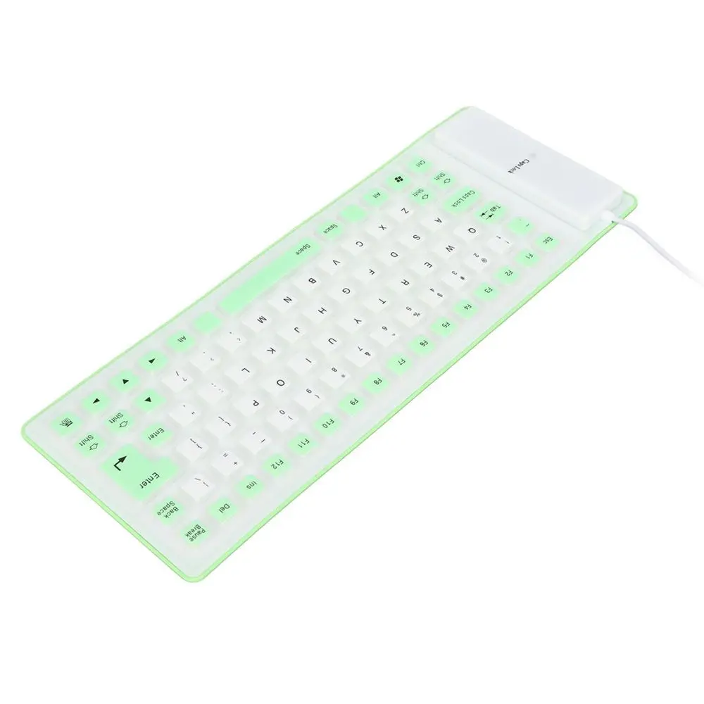 85 Keys Silicone Keyboard Waterproof Soft Comfortable USB Wired Keyboard Mute Typing Purple/Blue/Pink/Orange/Green/Pink