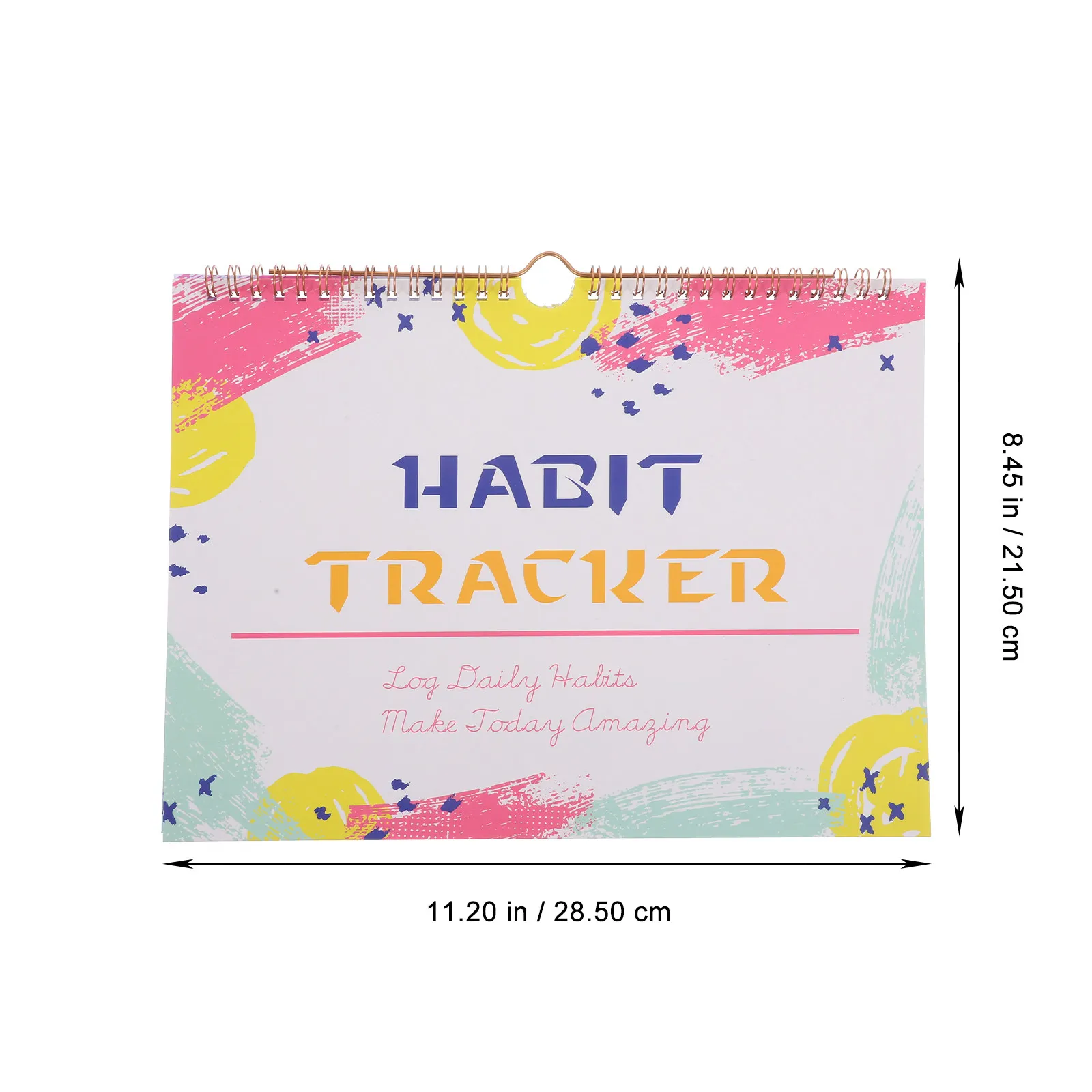 Spiral Habit Tracker Monthly Planner Journal Undated Daily Goal Tracker Workout Calendar Learning Planner for Students Office