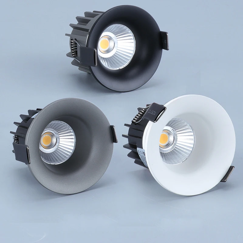 

Aluminum Ceiling Spot Lights Narrow Border Recessed COB LED Down lights 85-265V Dimmable LED Ceiling Lamps Hotel Villa Lighting