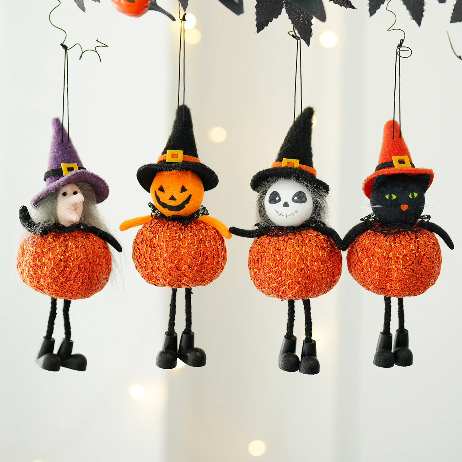 

Halloween Decorations Golden Pumpkin Witch Doll Small Pendant Festival Party Scene Decoration Children's Halloween Birthday Gift