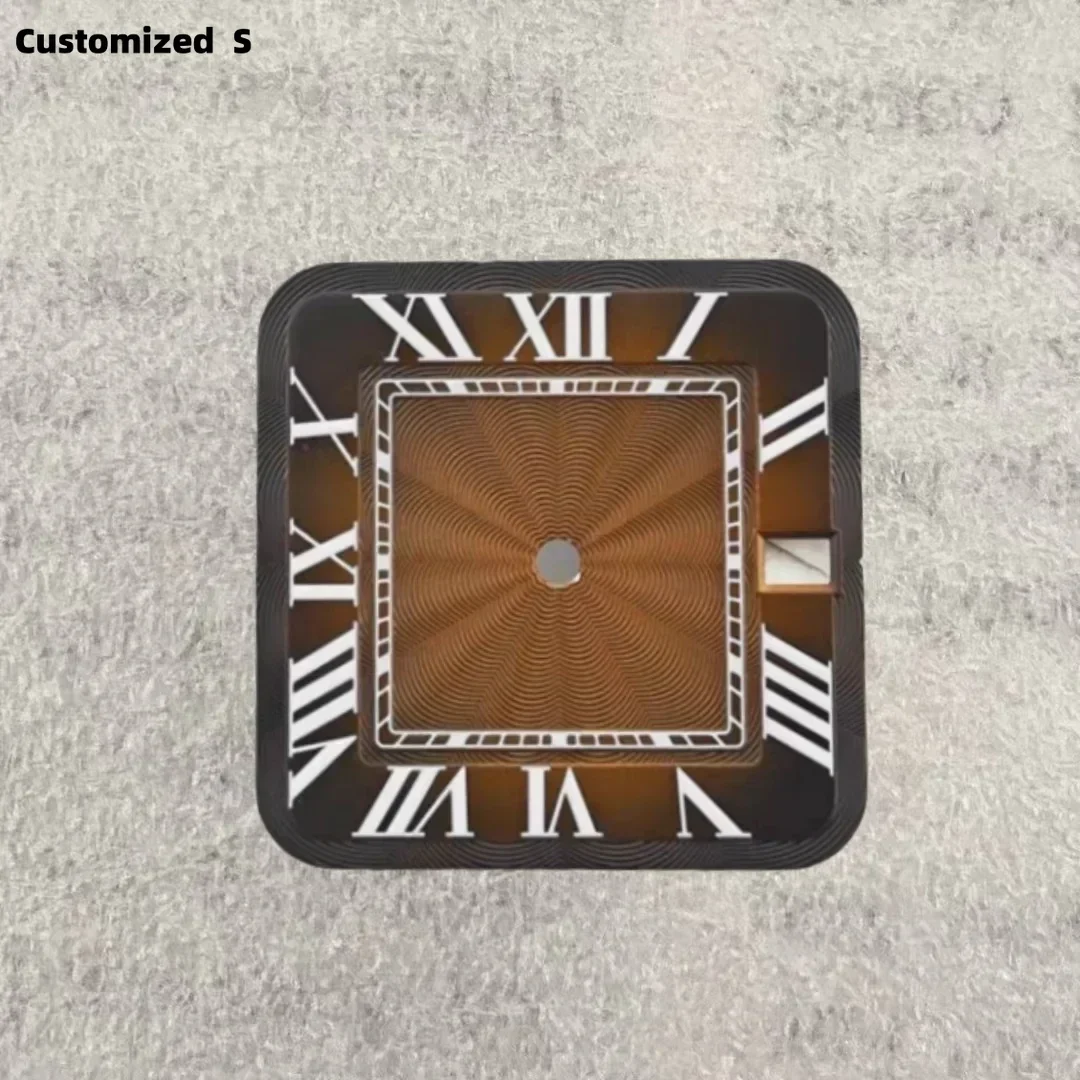 Cadran carré S personnalisé, adapté au mouvement NH35, NH36, blanc, noir, nickel é, cadran Sunaged, accessoires de modification de montre, 27mm