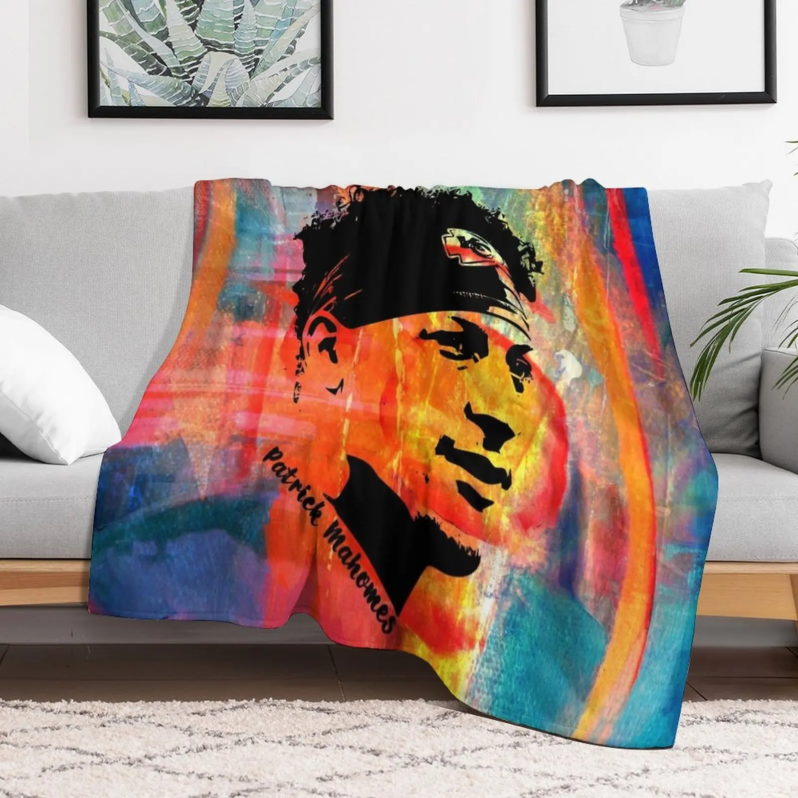 

Mahomes Abstract Painting Art Throw Blanket Blankets Sofas Of Decoration Bed covers funny gift christmas gifts Blankets