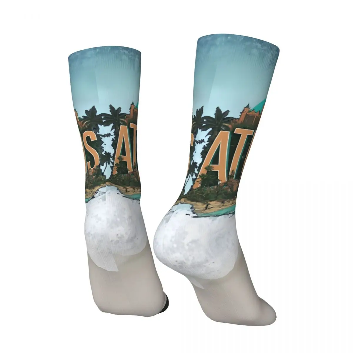 A Sun Kissed Men's Socks Vintage Harajuku A-Atlantiss Street Style Novelty Pattern Crew Sock