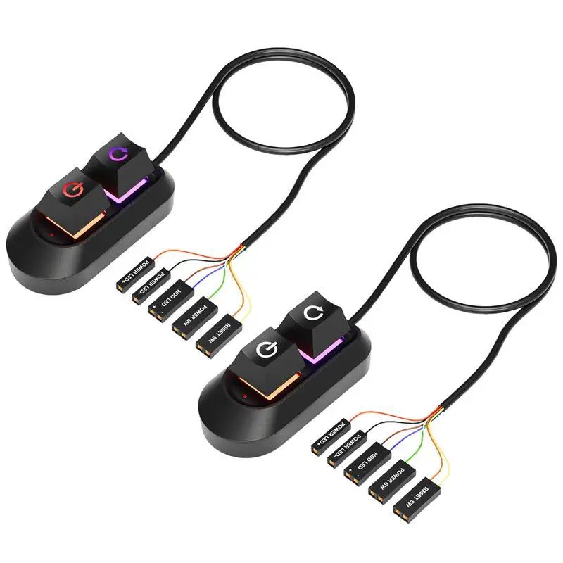 External PC On Off Button External Desktop Computer Case Motherboard On Off Button PC Start Button With 6.5Ft Cables Computer