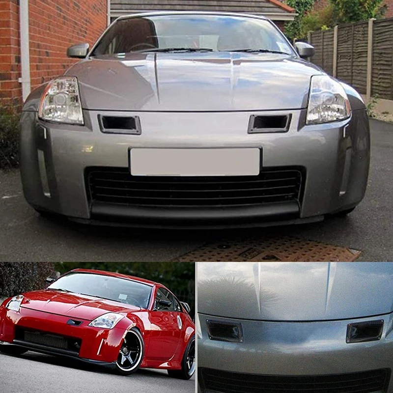 Для NISSAN 350Z Z33 2003-2009 углеродное волокно левый бампер воздуховод впускные вентиляционные крышки