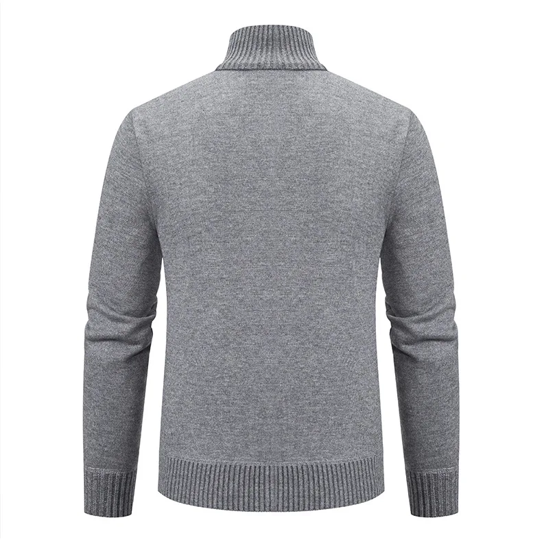 เสื้อคาร์ดิแกนถักสำหรับผู้ชาย เสื้อผ้าผู้ชายสำหรับฤดูใบไม้ร่วงและฤดูหนาว เสื้อขนแกะแบบชิ้นเดียวและเสื้อแจ็คเก็ตไหมพรมหนา เสื้อแฟชั่นทันสมัย รุ่น 6932