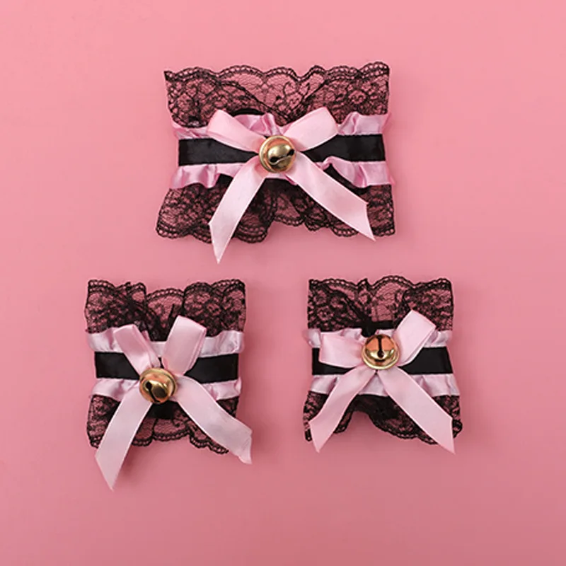 

Cute Cat Bell Sexy Fashion Exotic Accessories Butterfly Collar Knots Ring Lap Lace Neck Hand Bell Collar