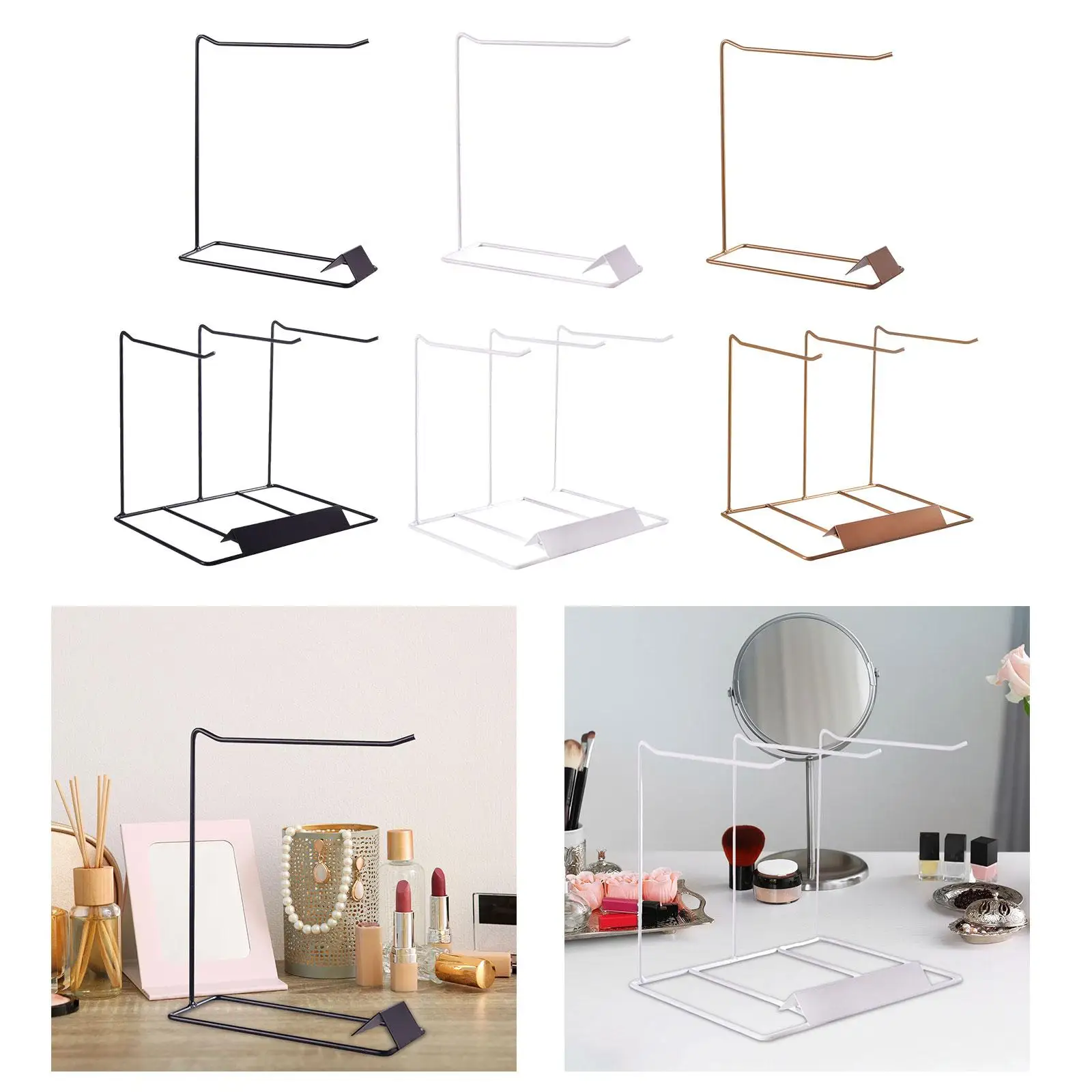 

Jewelry Organizer Stand Iron Multifunction Jewelry Hanging Pendant Jewelry Holder for Hairband Keychains Trinkets Necklace Rings