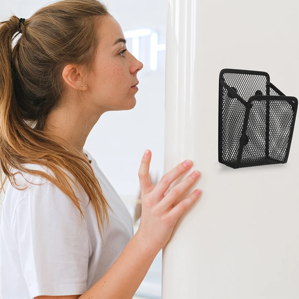 

Magnetic Pen Holder Iron Material Strong Magnetic Base For Fridge Whiteboard Office School Stationery Storage Organizer