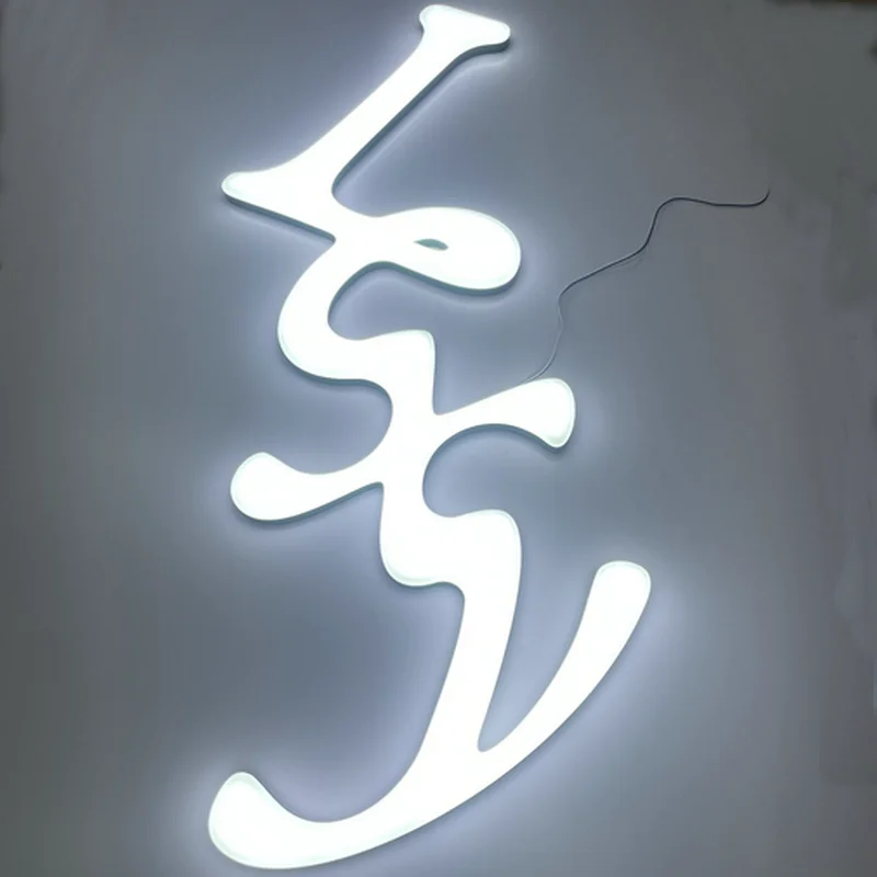 Custom Store Billboard Outdoor Business Led Sign Backlit Stainless Steel 3D Letter Sign Illuminated Company Logo Signage