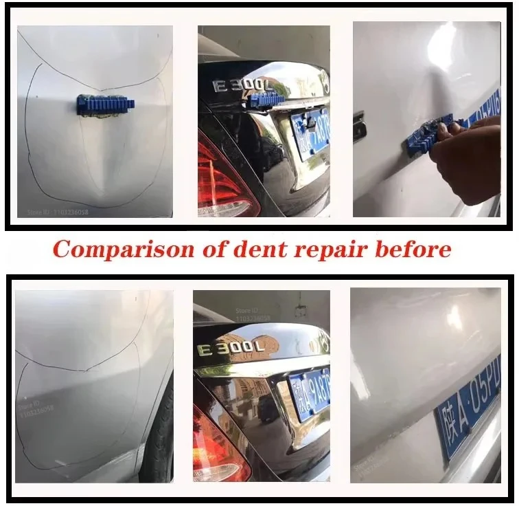 Car Dent Repair Kit, Zoposon Erhalten Sie professionelle Ergebnisse mit unserem Metall-T-Griff-Abzieher und Kunststoff-Klebelaschen! (Ohne Klebepistole) – Detail 13