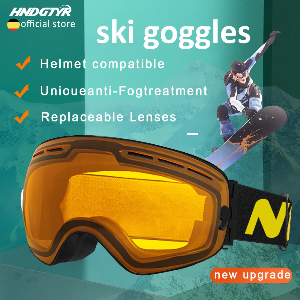 

Brand New Upgrade Winter Ski Glasses 100% UV400 Protection Ski Goggles Anti-Fog Snow Accessory for Snowobile Snowboard Men Women