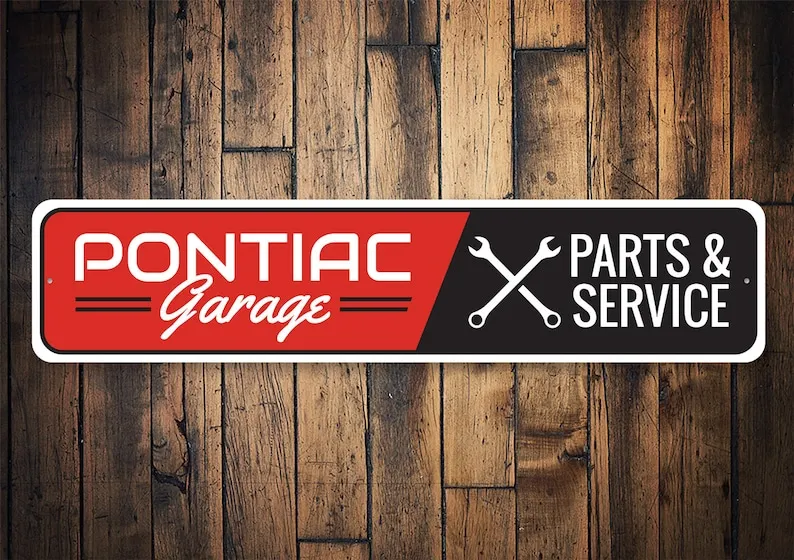 Pontiac Sign, Pontiac Decor, Pontiac Garage, Garage, Car, General Motor Gift, Fast Car Sign, Custom Car Lover Gift