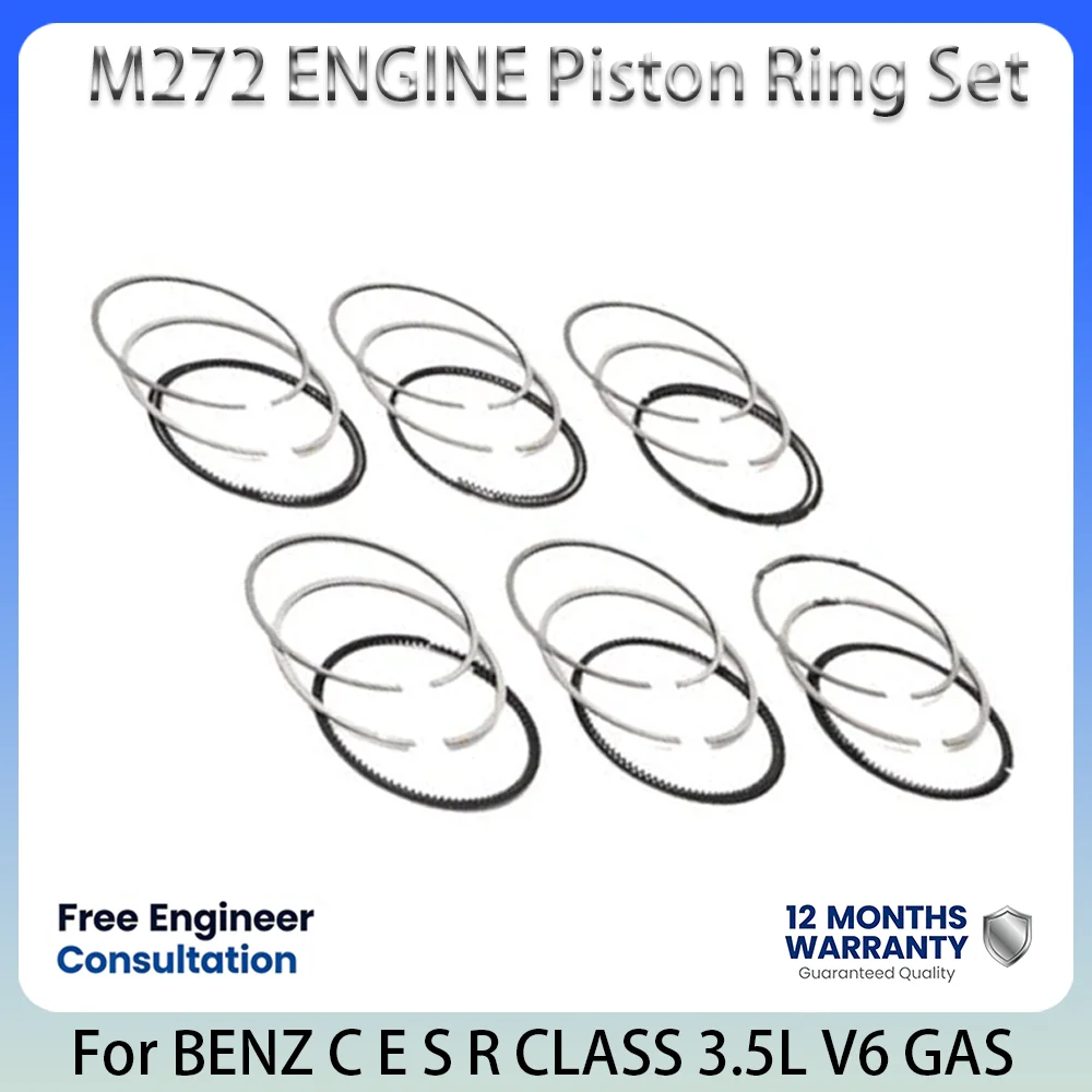 M272 Engine New Piston Rings Set 2720308917 For Mercedes-Benz C E S CLASS  ML GLK CLS W203 W204 S204 W211 3.5L 3.5 L T 2004-2016