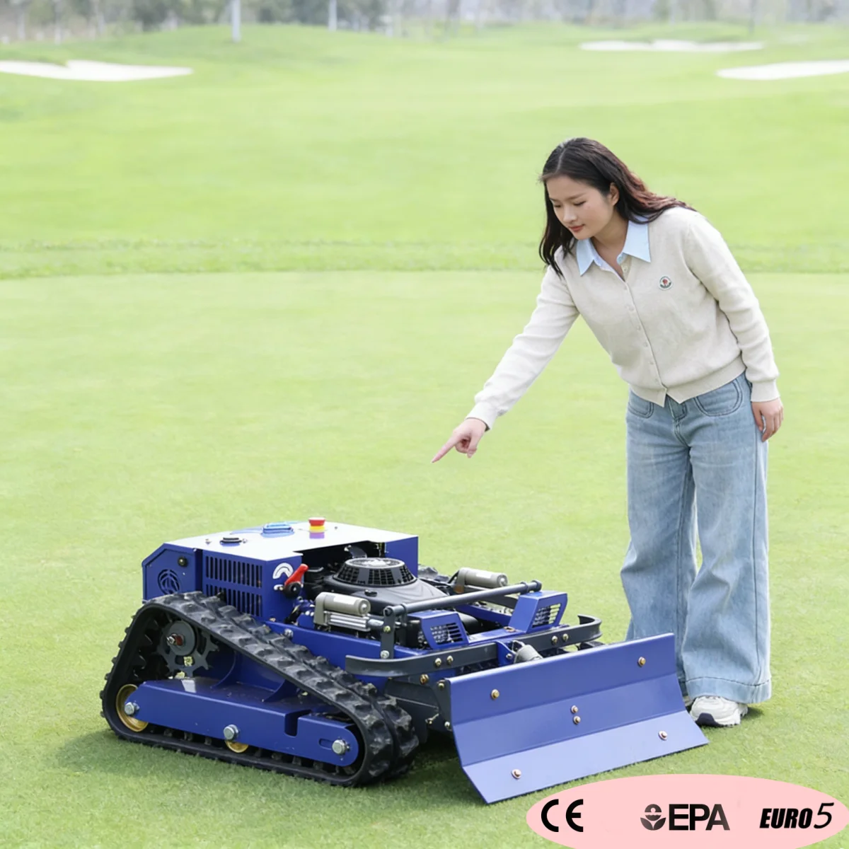 Customized Heavy Duty Remote Controlled Flail Lawn Mower All-Terrain Slope Cutting Garden Care Tool for Outdoor Use