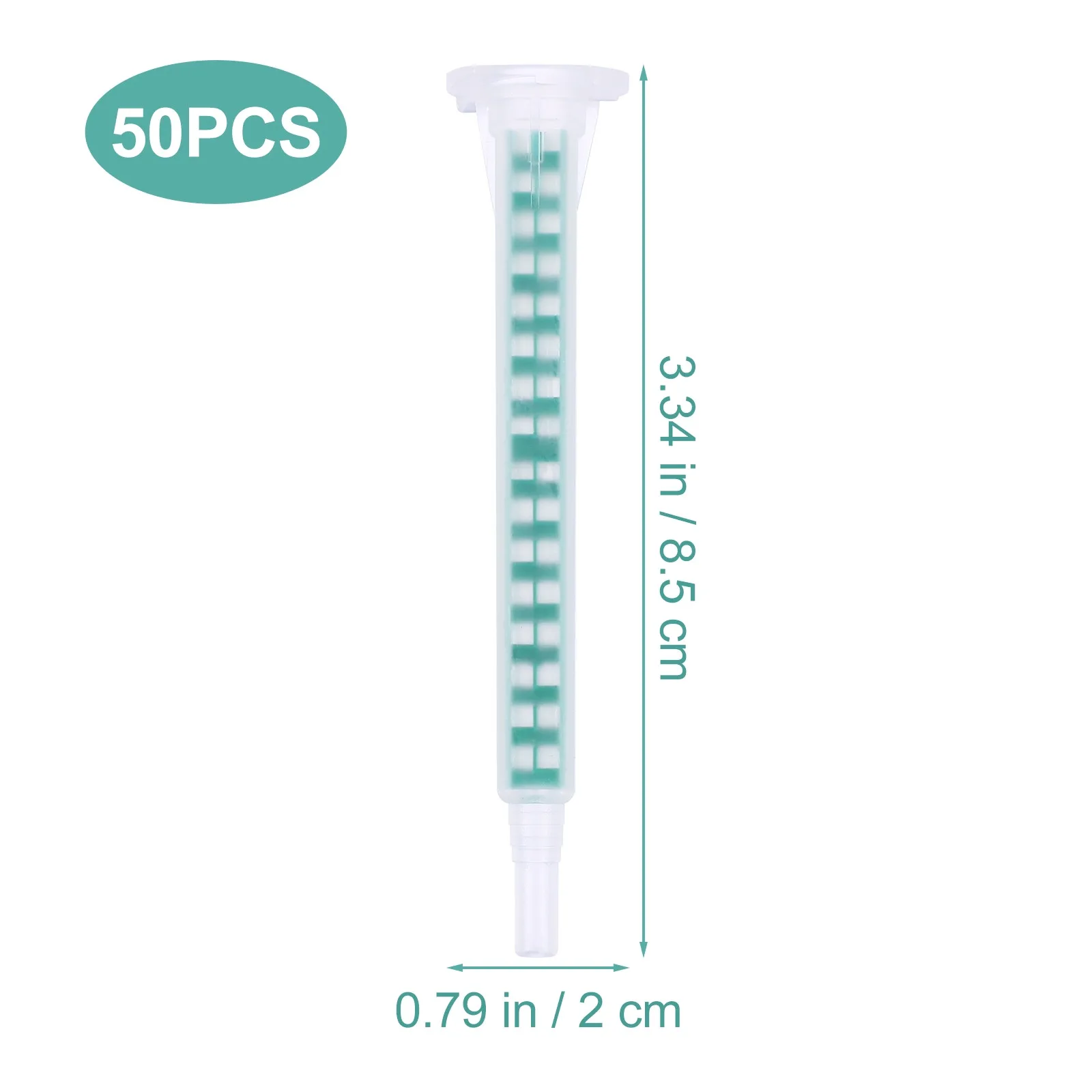 50Pcs Ab Glue Mixing Tube Square Bayonet Applicator Lightweight Portable Resin Mixer Nozzle Filling Tube Efficient Adhesive