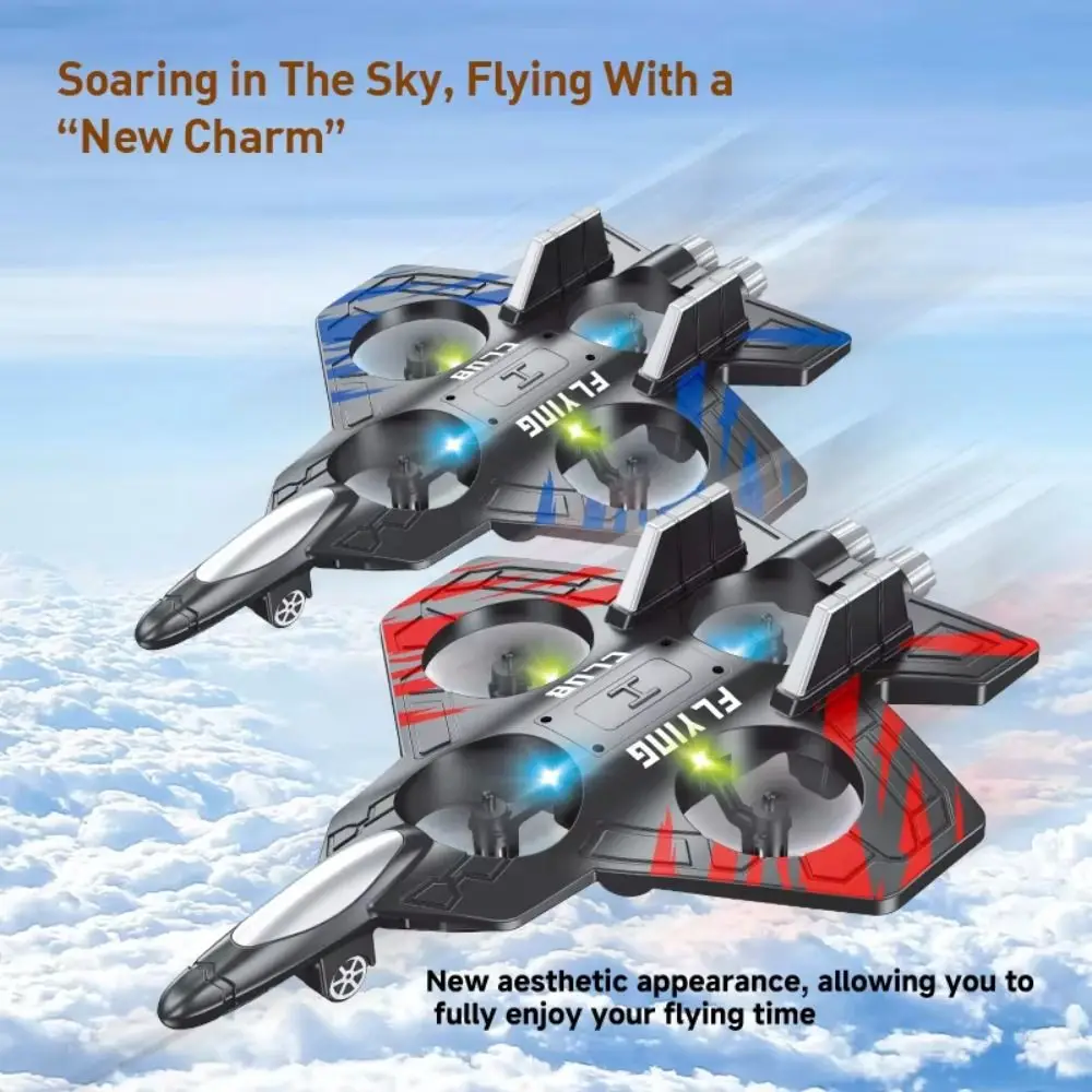 

EPP Foam Remote Control Foam Fighter RC Drones Gravity Sensing Four Motor Helicopter Toy with Light Rechargeable