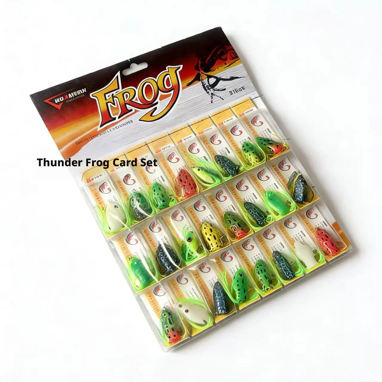

24 pcs mounted simulation lightning frog lure set, long-range biomimetic lightning frog black fish special killing lure for lure