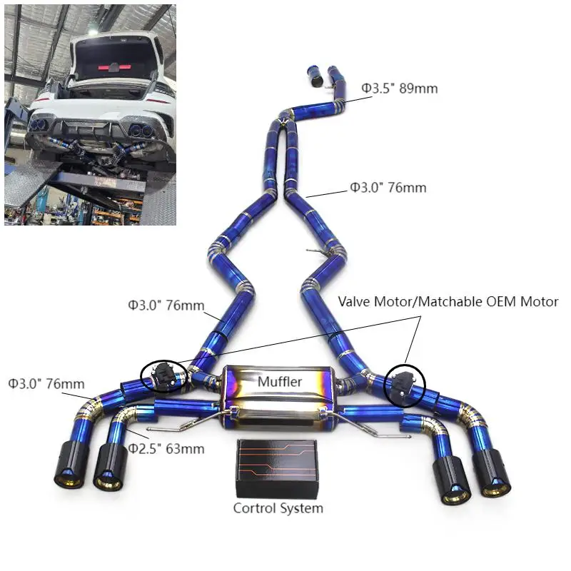 

Racing Performance Valvetronic Exhaust For BMW G20 M340/M340i G22 M440/M440i 3.0T 2019-2023 Valved Sport Catback Muffler Exhaust
