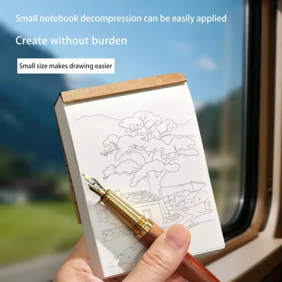 80 sheet Vintage Hand-Drawn Sketch Coloring Book 2.0 DIY Coloring Art Sketchbook Blank Sketch Tracing Line Drawing Graffiti Book
