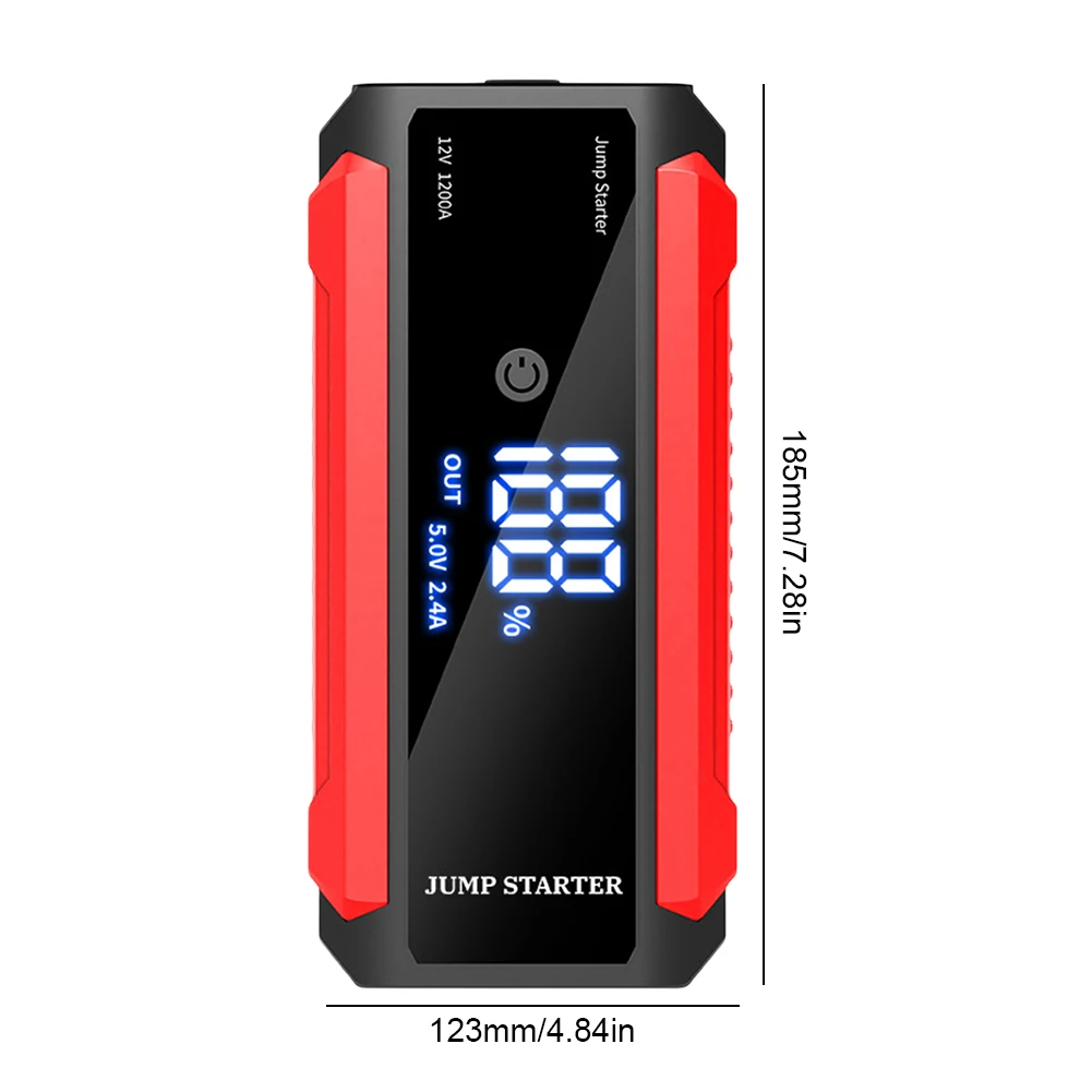 30000mAh Car Jump Starter 12V Portable Emergency Booster LED Flashlight Car Battery Booster Charger 1000A Starting Device