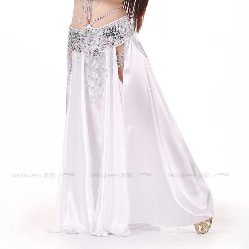 New Performance Belly Dance Costume Saint Skirt 2-sides Slits Skirt Sexy Women Oriental Belly Dance Skirt Female Dance Costume