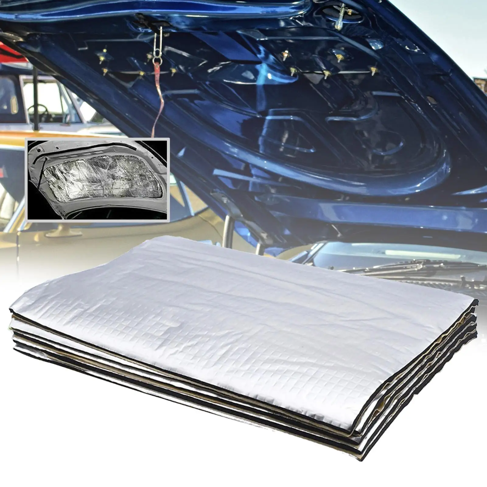 

5Pcs Car Sound Heat Insulation Mats for Interior and Exterior Cars Hood