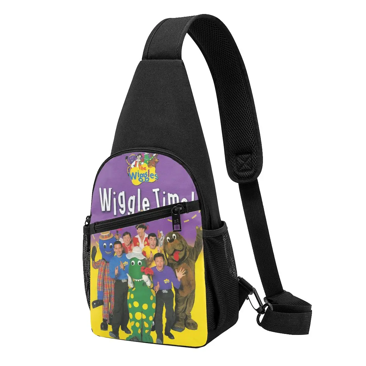The Wiggles Tv Show Music Band Chest Bag Men Sling Crossbody Backpack Chest Bag Travel Hiking Daypack Shoulder Bag