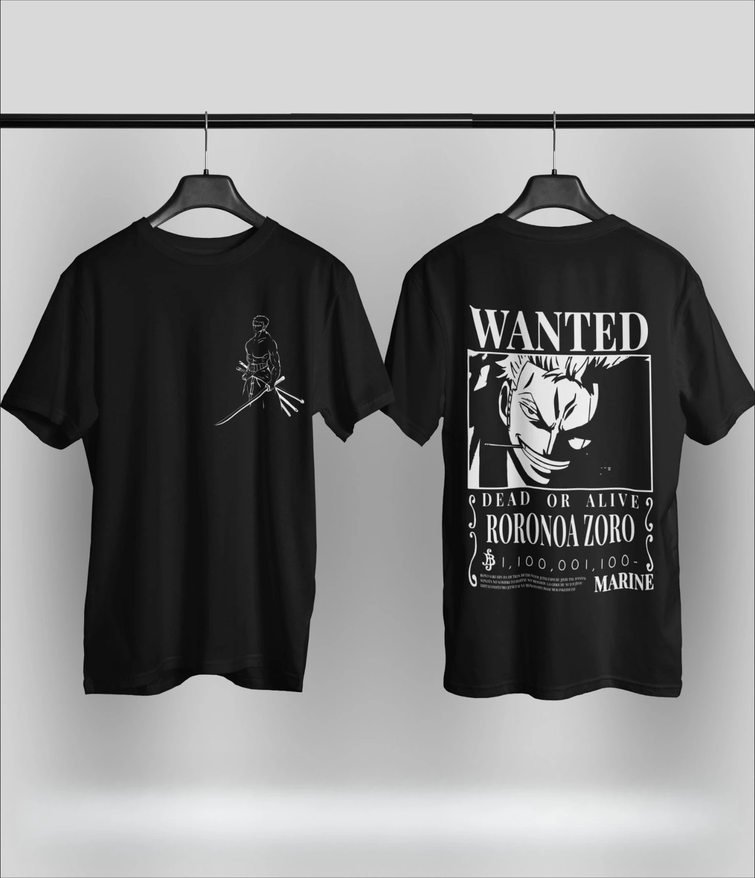 One Piece Anime Roronoa Zoro Printed T-shirt Men's and Women's T-shirt Men's Top Sports T-shirt Men's T-shirt Harajuku Y2K Tee