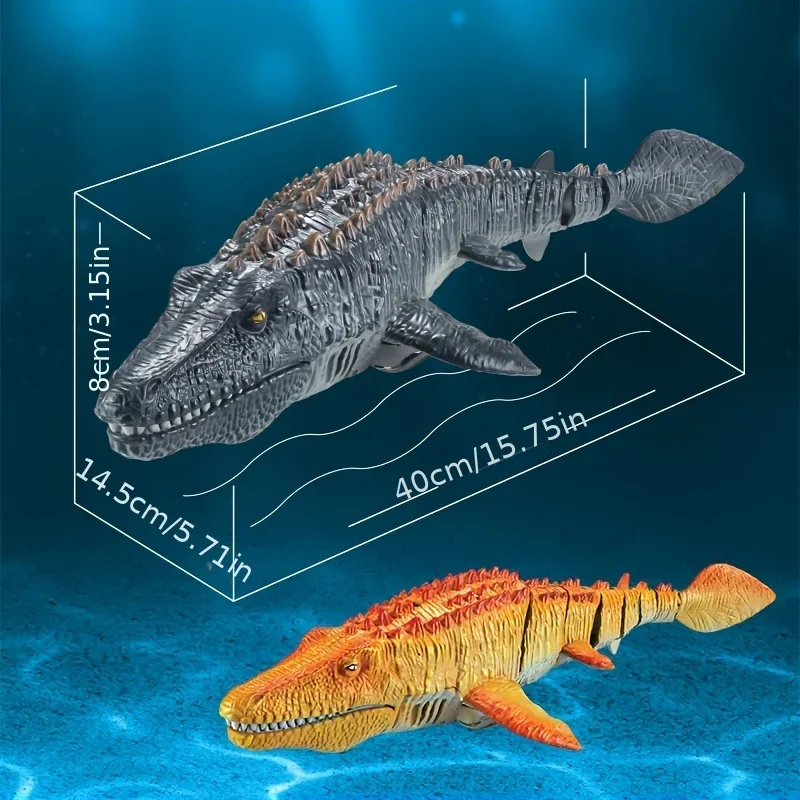 2.4G Remote Control Mosasaur Toy - Dual Propellers, USB Rechargeable, Durable ABS Simulation Adventure, Ideal Entertainment Gift