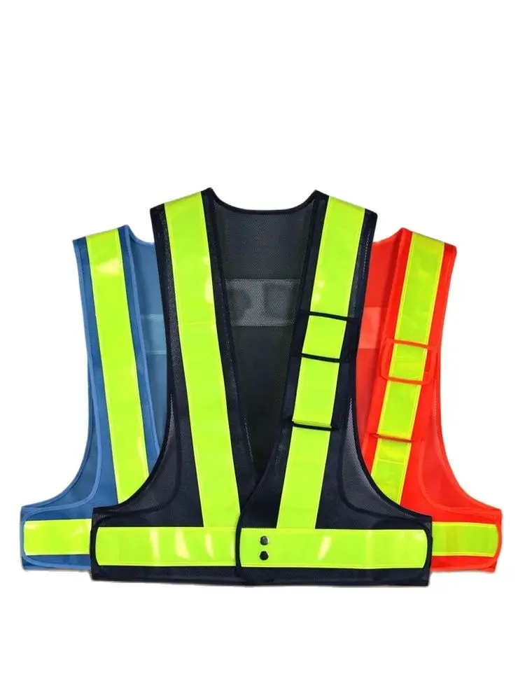 Worker Road Traffic Reflective Mesh Vest High Light Reflective PVC Tape Safety Clothing