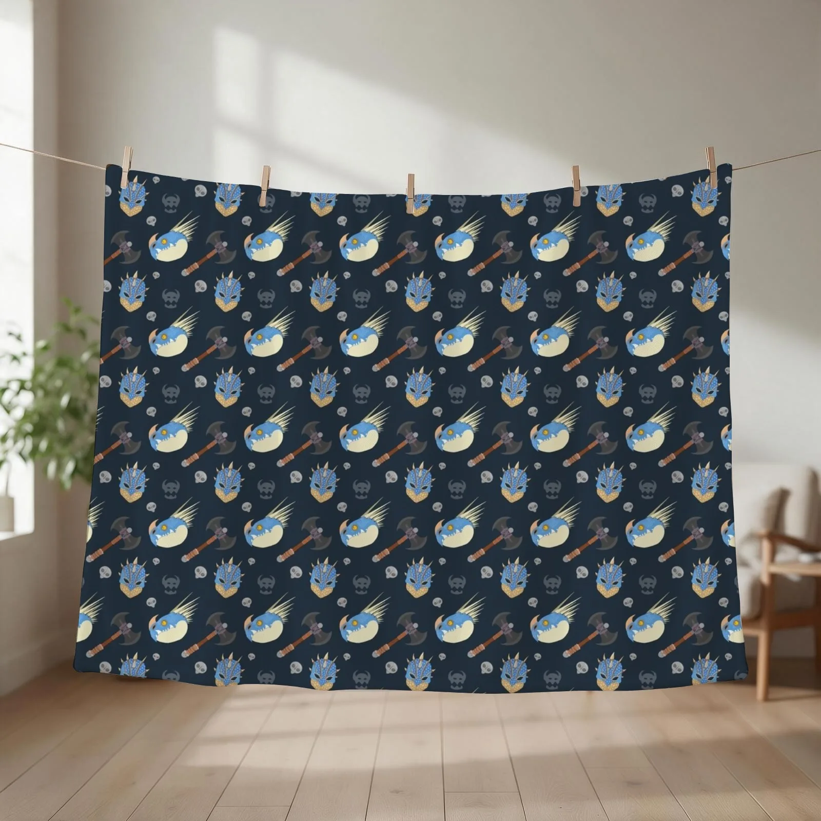 HTTYD Astrid Pattern Throw Blanket Shaggy Luxury Brand Bed Summer Blankets