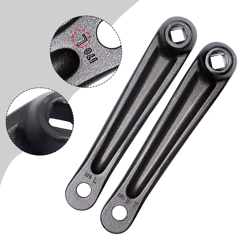 1 Pair Bike Crank 170mm Bicycle Crank For Electric Bicycle MTB Bikes Crank(left+right) Diamond Hole Bicycle Crank Cycling Part