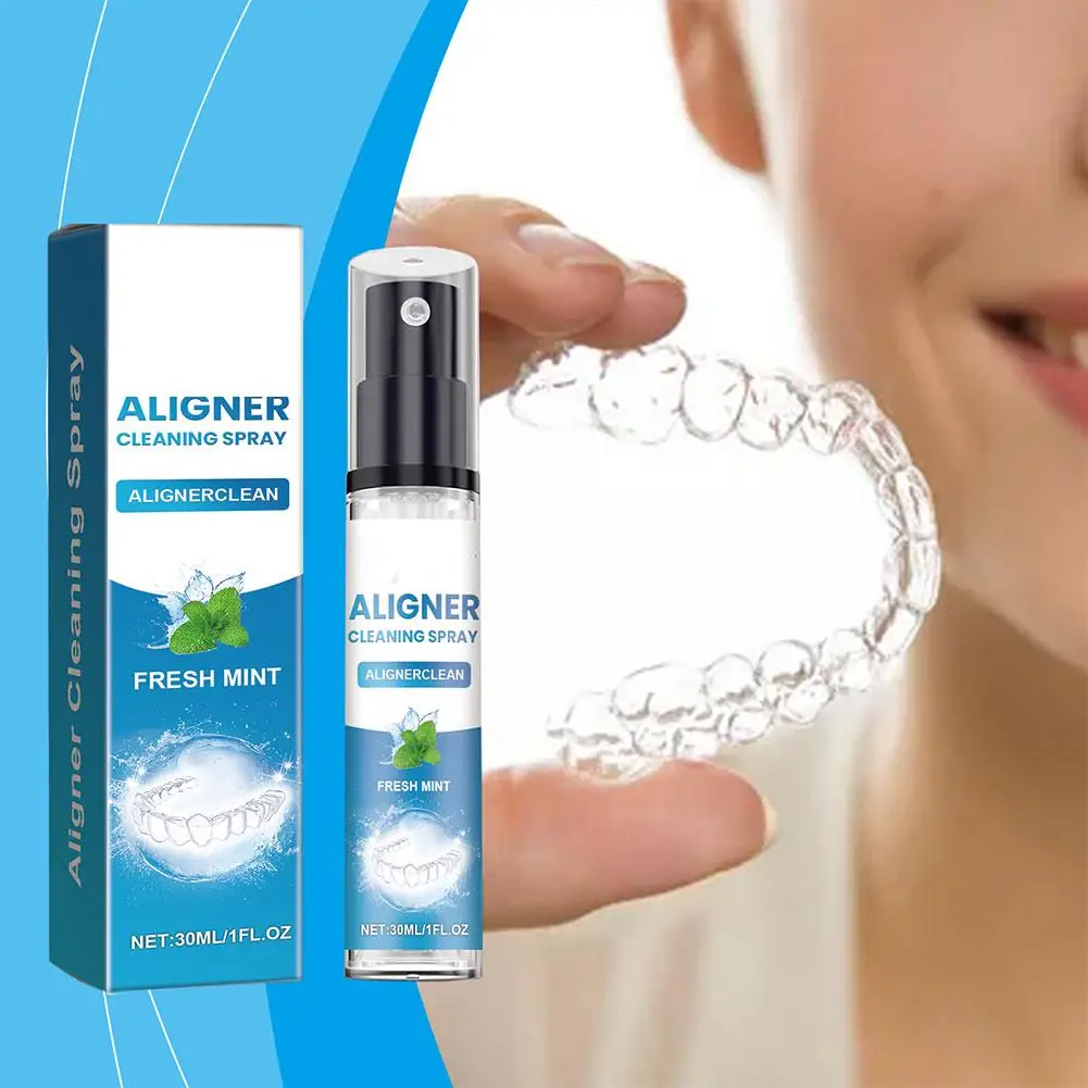 30ML Tandheelkundige Brace Cleaner Invisalign Aligner Cleaner Gebruikt Schuimbeugels Reiniging Om/Kan Spray Kan Geuren Schoon Naar Elimina T8Y2