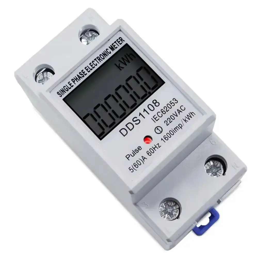 LCD Display Single Phase Electric Energy Meter Reset Function Smart Meter Power Consumption Meter Multi-Function 60Hz