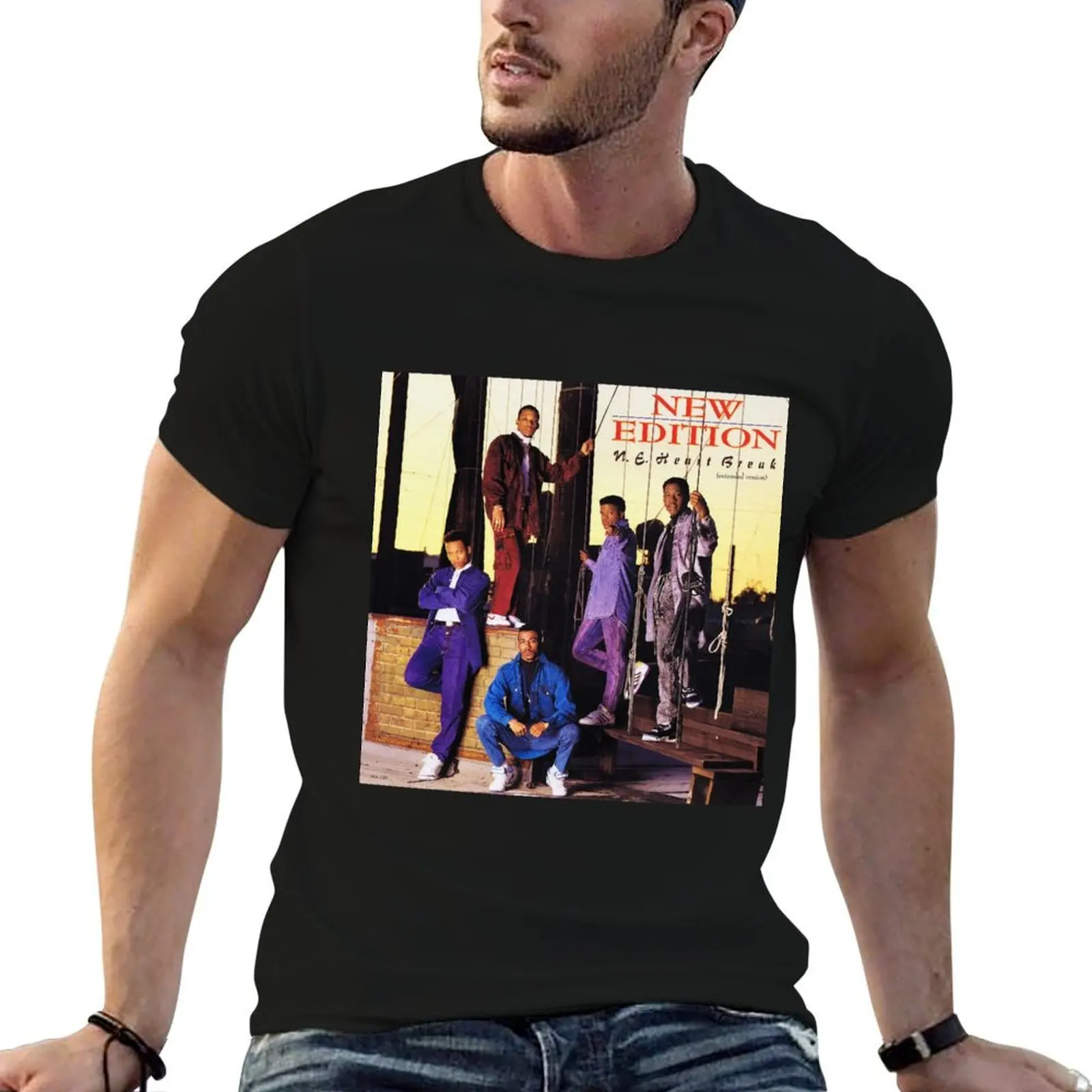 NE - Heartbreak line up T-Shirt topping sublime men workout shirt