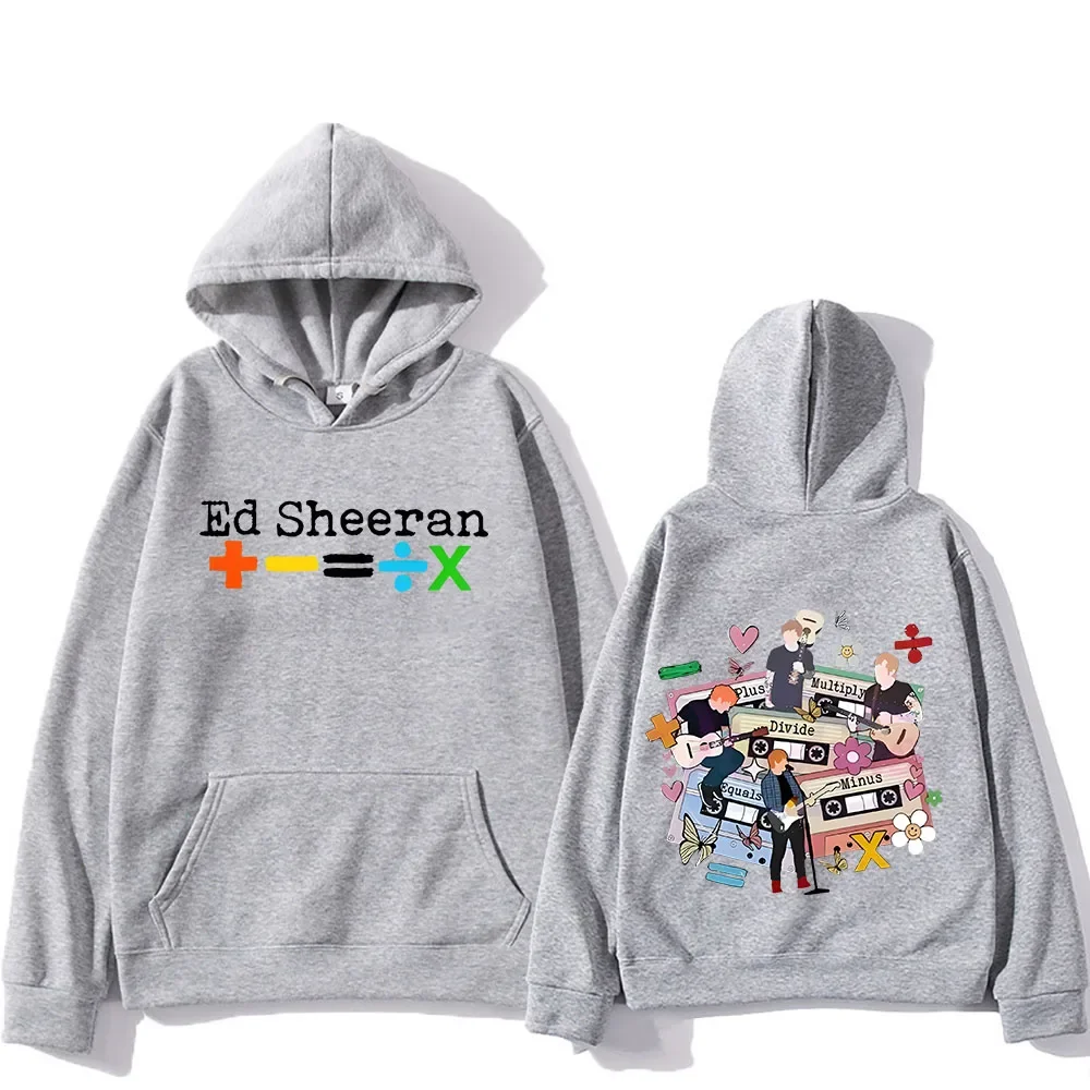 Ed Sheeran Tour 2024 Hooded Double-sided Printing Retro Hip Hop Sweatshirt With Hooded Fleece Punk Clothing Sudaderas Soft Hoody