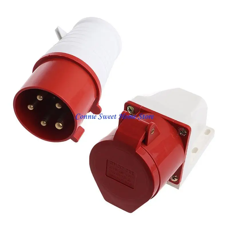 LXAF 32 Amp 5pin Industrial Plug 240-415V Weatherproof IP44 3P+N+E 32A