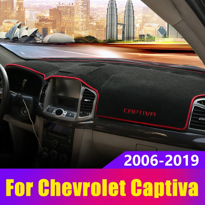 Car Dashboard Avoid Light Pad Instrument Platform Desk Cover Mat Carpets For Chevrolet Captiva C100 C140 2006-2019 Accessories